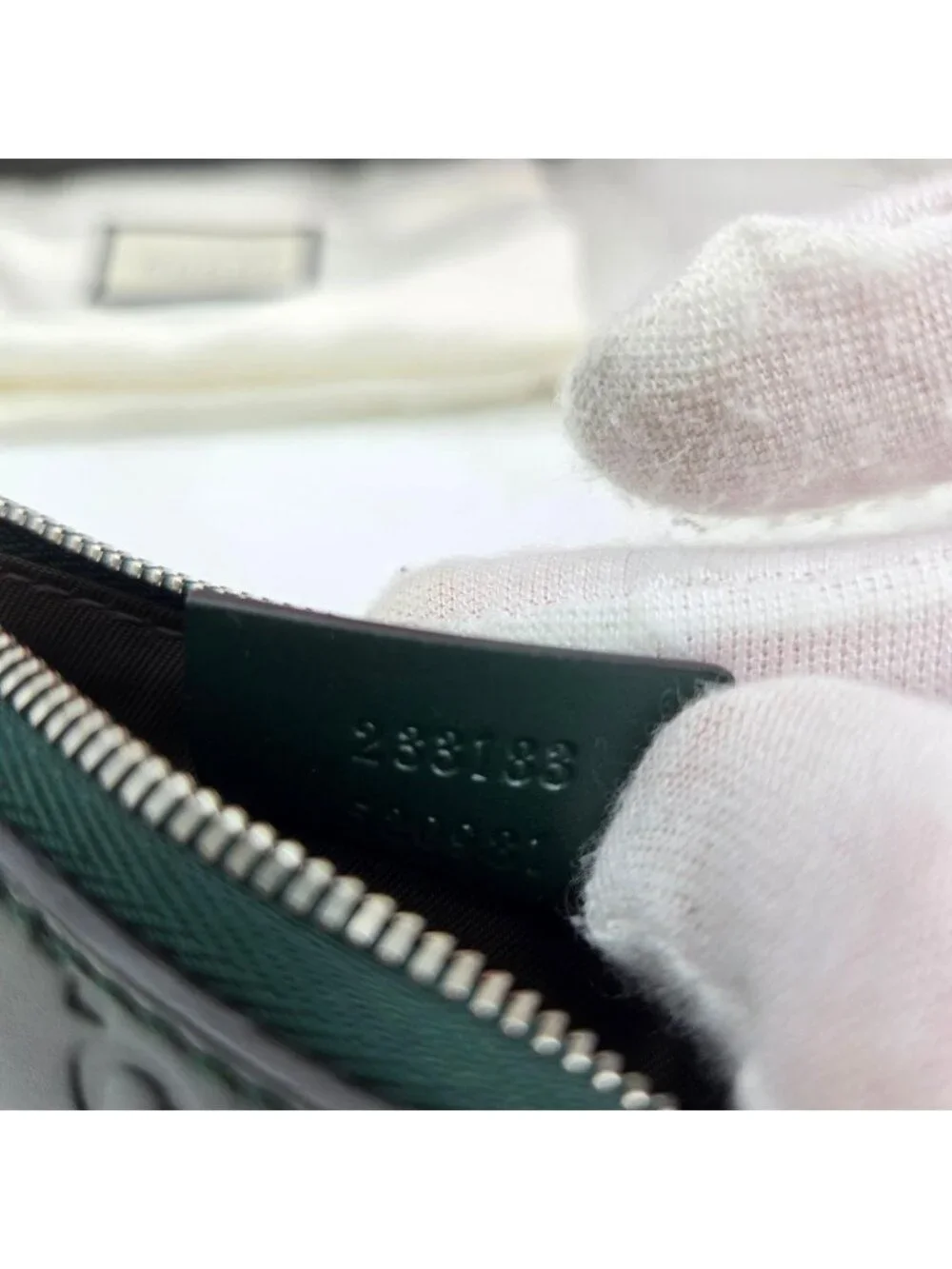 Gucci Guccissima Coin Purse Wallet GG Green Leather